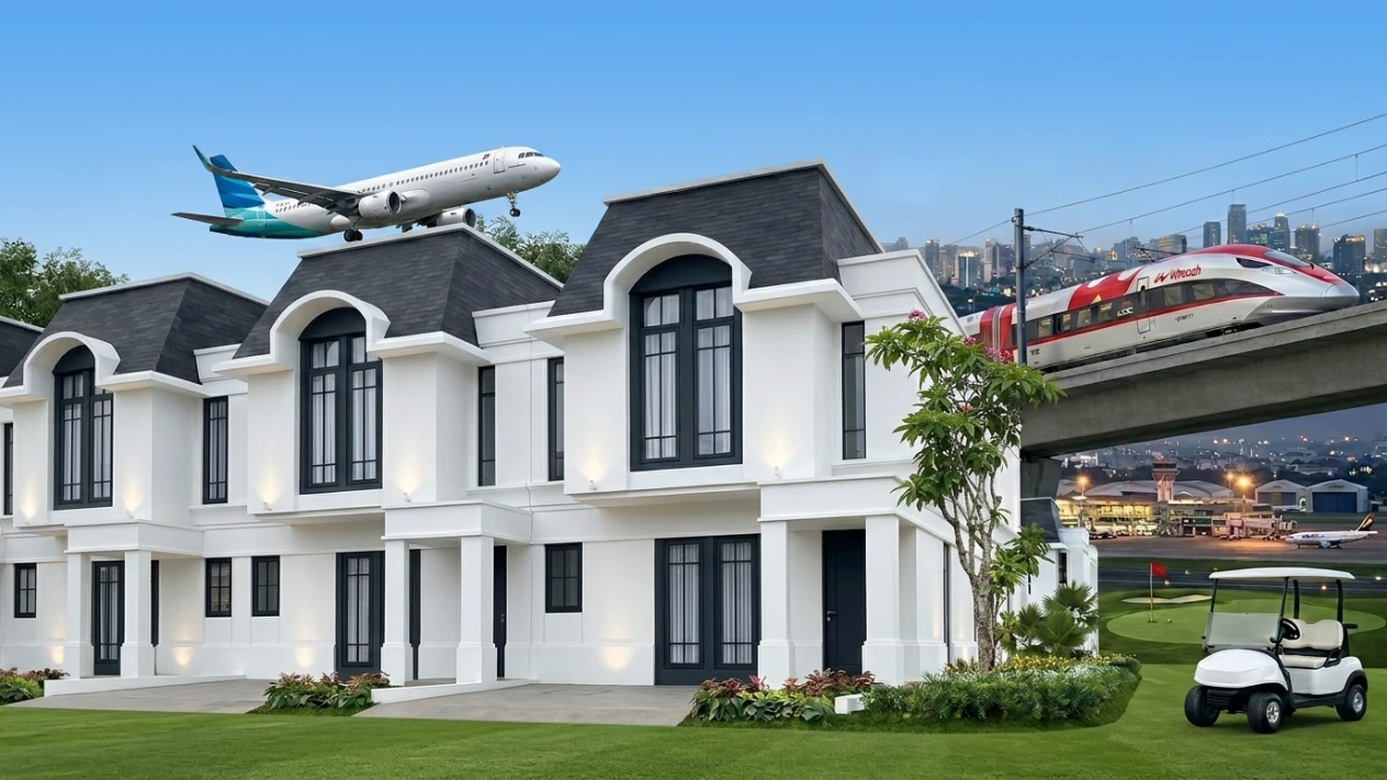 Ilustrasi rumah Citra Homes Halim dekat Bandara Halim, Whoosh, dan LRT
